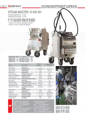 Aspirator cu abur profesional