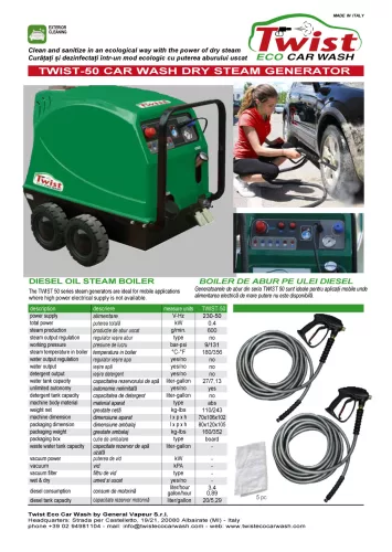 Aparat de Curățat cu Abur - TWIST50