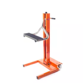 Elevator mecanic auto tip coloană EASYLIFT 1500 de culoare portocalie, sistem mobil pe roți cu adaptoare multiple pentru ridicarea autoturismelor și motocicletelor.
