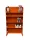 Raft modular de depozitare AUTOLIFT Shelf portocaliu, cu polițe reglabile, încărcat cu spray-uri auto, utilizabil pe podea sau montat pe perete în ateliere.