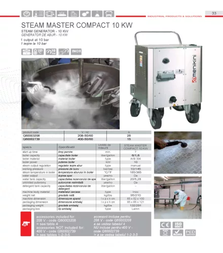 Aparat de Curățat cu Abur - STEAM MASTER 10 COMPACT