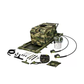 Aparat profesional de curățare cu abur și extracție Fortador PRO Max 4-in-1 Military, cu arzător Lamborghini, presiune 20 bar și ecran tactil, ideal pentru detailing auto.
