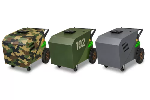 Aparat profesional de curățare cu abur și extracție Fortador PRO Max 4-in-1 Military, cu arzător Lamborghini, presiune 20 bar și ecran tactil, ideal pentru detailing auto.